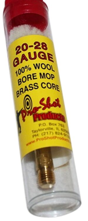 Pro-Shot Bore Mop 20/28ga Shotgun Firearm 1/16-27 Thread Cotton 1-3/4" Long