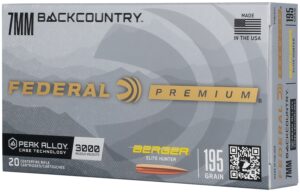 Federal Premium 7MM BackCountry 195gr Berger Elite Hunter Ammo - 20rd