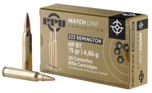 Prvi Partizan (PPU) 223 Rem 75gr Hollow Point Boat Tail Ammo - 20rd