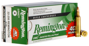 Remington UMC 22-250 Rem 45gr JHP Ammo - 40rd