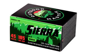 Sierra Outdoor Master 45 Auto 185 Grain JHP Ammo - 20rd