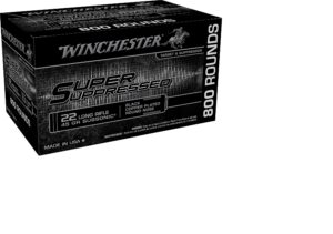Winchester Super Suppressed 22LR 45gr Black Copper Plated Round Nose Ammo - 800rd