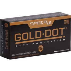 Speer Gold Dot 9mm Luger +P 124gr GDHP Ammo - 50rd