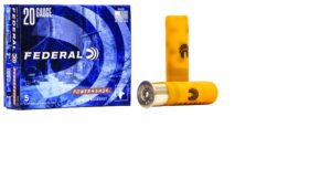 Federal Power Shok 20ga 3" 18 Pellets 1-1/4oz 2 Buck Ammo - 5rd