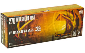 Federal Fusion 270 WSM 150gr Bonded Soft Point Ammo - 20rd