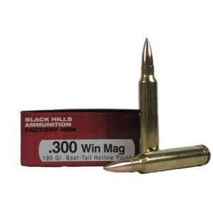 Black Hills 300 Winchester Magnum 190gr Match Hollow Point Boat Tail Ammo - 20rd