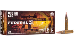 Federal Fusion MSR 223 Rem 62gr Bonded Soft Point Ammo - 20rd