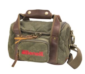 Benelli Lodge Large Shell Bag Olive Waxed Cotton