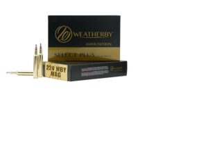 Weatherby 224 WBY Mag 50gr Hornady V-Max Ammo - 20rd