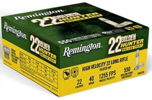 Remington Golden Hunter 22 LR 40gr Plated Hollow Point Ammo - 550rd