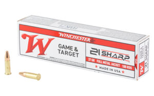 Winchester USA 21 Sharp 37gr Full Metal Jacket Ammo - 100rd