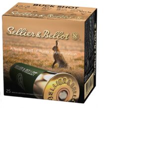 Sellier + Bellot 12 Gauge 2-3/4" 9 Pellets 1-1/8 oz 00 Buck Shot Ammo - 25rd