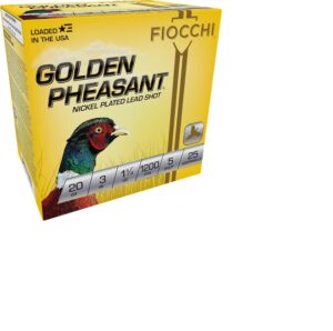Fiocchi Golden Pheasant 20 Gauge 3" 1-1/4 oz 5 Shot Ammo - 25rd