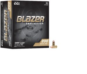CCI Blazer 9mm Luger 115gr Full Metal Jacket Ammo - 200rd